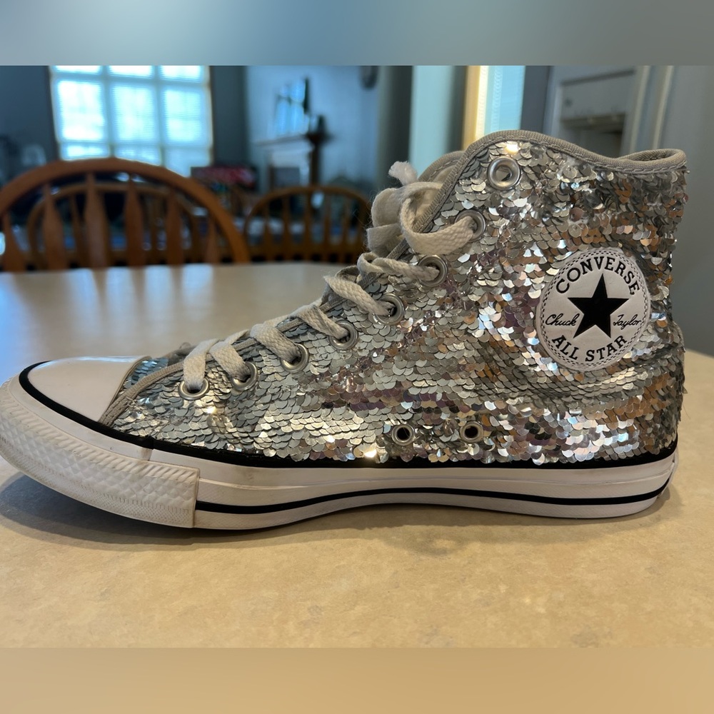 Sequin/Sparkle High Top Converse